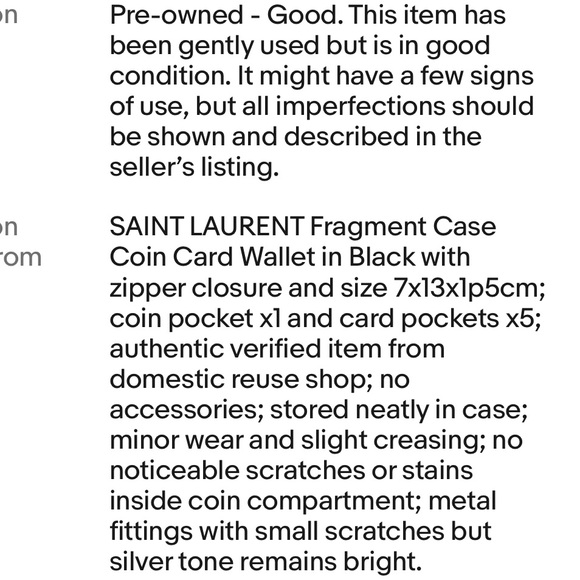 Saint Laurent Textured Black Card Holder - Picture 7 of 7